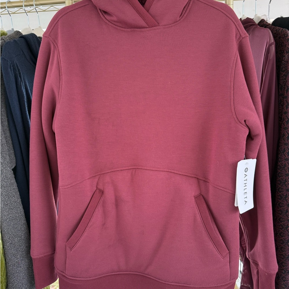 Athleta Burgundy Pullover Hoodie
